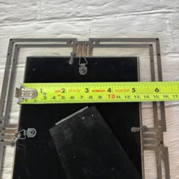 Vintage Wilton Industries Metal Pewter Art Deco Geometric Style Photo Frame - Picture 10 of 11